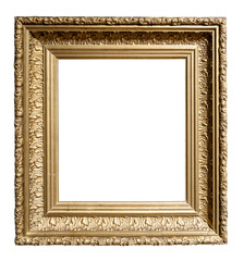 retro vertical wide golden carved painting frame