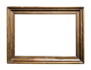 old horizontal shabby wooden picture frame cutout
