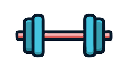 vector illustration of dumbbell
