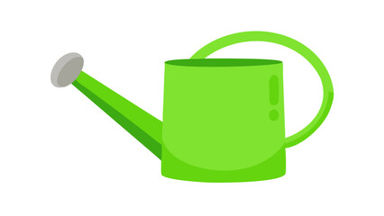 green watering can isolated