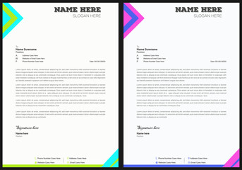 Colorful Modern Letterhead Template in AI, Trendy Editable A4 Business Stationery for Branding, Marketing, and Corporate Identity  Vector & Print Ready.Professional Business Letterhead in AI 