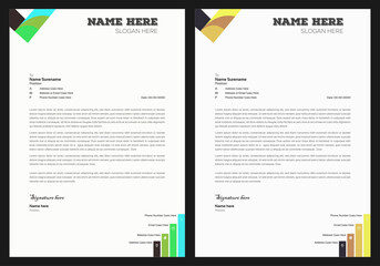 Colorful Modern Letterhead Template in AI, Trendy Editable A4 Business Stationery for Branding, Marketing, and Corporate Identity  Vector & Print Ready.Professional Business Letterhead in AI 