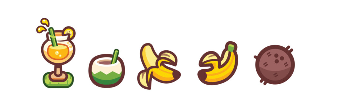Bananas, Coconut and Banana Juice