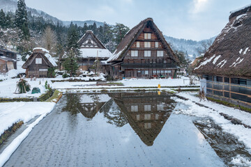 Traditional Japanese farmhouse in Shirakawa go, Gifu Prefecture, Japan
