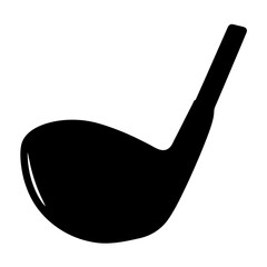 Isolated Black and White Golf Club Illustration for Sports and Recreation