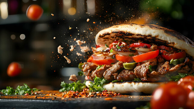 Freshly grilled beef or chicken T  8D747