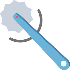 Pizza Cutter Flat Icon
