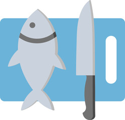 Fish Knife Flat Icon