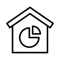 Real estate outline icon. House icon isolated on white background. Transparent background, minimalist symbol. Vector images