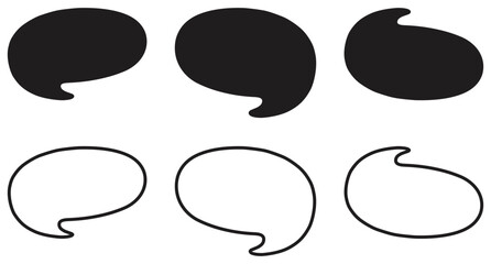 Speech Bubble Vector Set.