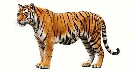 Fototapeta premium tiger isolated on white background