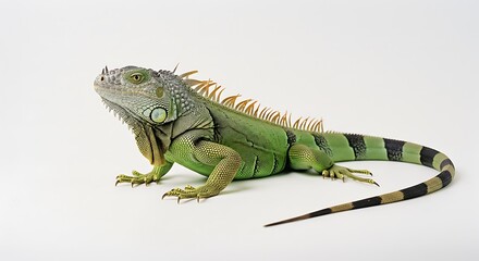 iguana on a white background