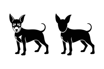 Dog silhouette vector design pet animal graphic art