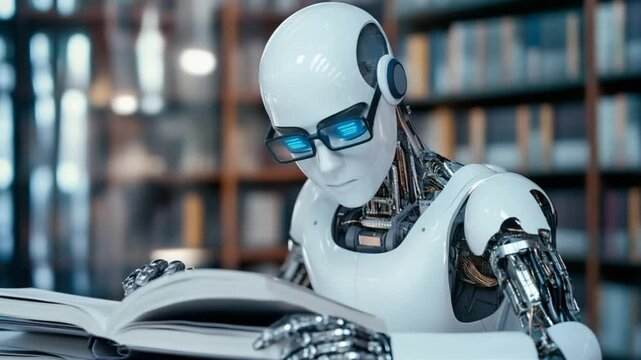 Robot Reading in Library: A Glimpse into the Future of Knowledge