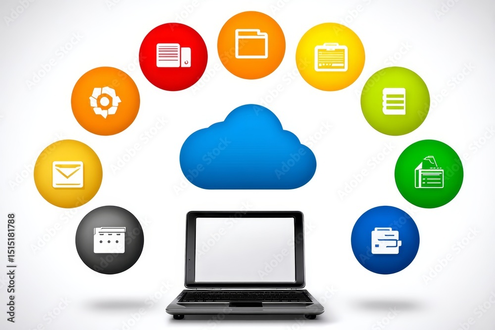 Poster secure cloud file management system - efficiently manage and share documents, enhancing collaboratio