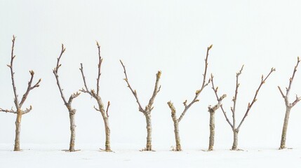 Fototapeta premium Tree Branches in Snowy Landscape
