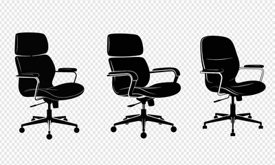 Obraz premium Office Chair Silhouettes Versatile Designs for Modern Workspaces