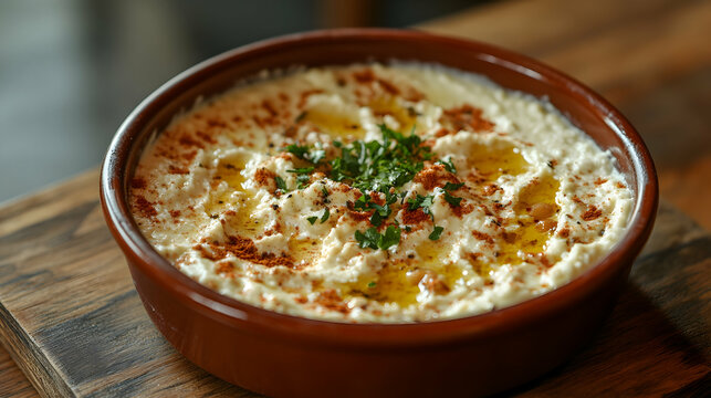 Fattet hummus a traditional Middl  6DCD1