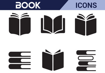 Various book shapes and designs suitable for digital design projects.