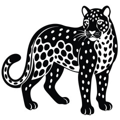 snow leopard vector