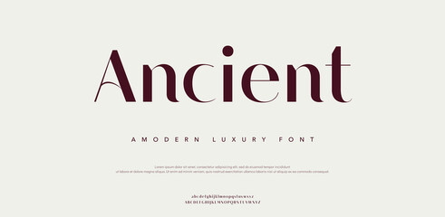 Ancient calligraphy alphabet small lettering a to z font family