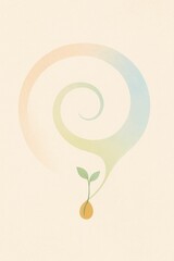 Abstract Spiral of Time and Growth – Symbolic Patience and Progress Illustration

