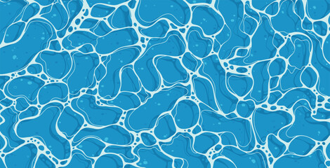 Top view of ocean waves on a sea background.