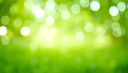 Obraz premium Green bokeh nature background.