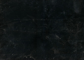 Fototapeta na wymiar Fractured texture. Old film overlay. White dust scratches grain particles damaged crashed glass weathered effect on dark black abstract background.