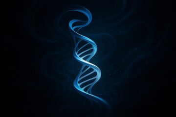 Obraz premium Modern Biotech Background Featuring DNA Molecule in Blue and White 