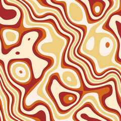 Seamless retro pattern, vintage texture, tiled 70s background