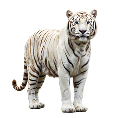 Obraz premium Majestic White Tiger: Powerful Creature of the Wild