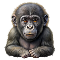 Adorable Baby Gorilla Cute Gorilla Image Wallpaper Portrait