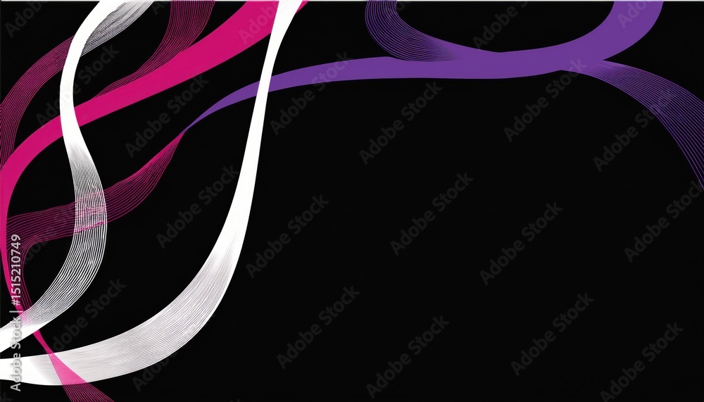 Poster  vibrant abstract neon line pattern on black background for modern web design, tech branding, and digital print media