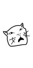cat reaction funny illustration line art hand drawn meme