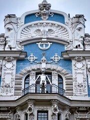 Jugendstil-Haus im Jugendstil-Viertel in Riga (Lettland)