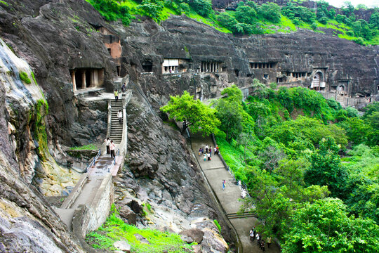 India - Ajanta Caves in Indian state of Maharashtra