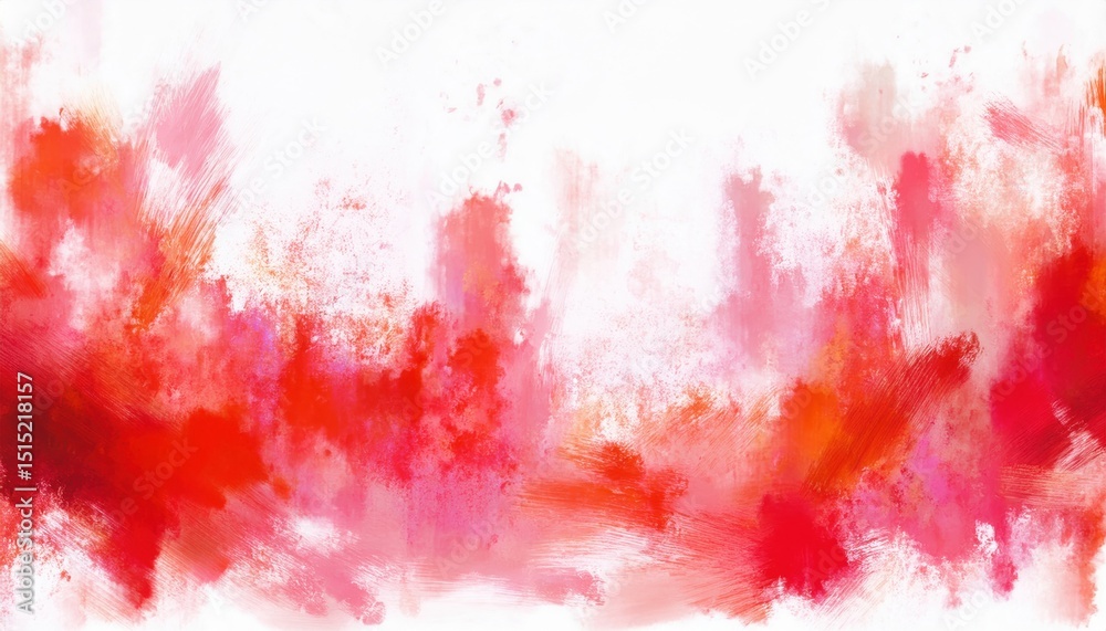 Poster vibrant red and pink watercolor splash background with dynamic brush textures and soft gradients for abstract poster, digital wallpaper, branding backdrop, or modern web design element

