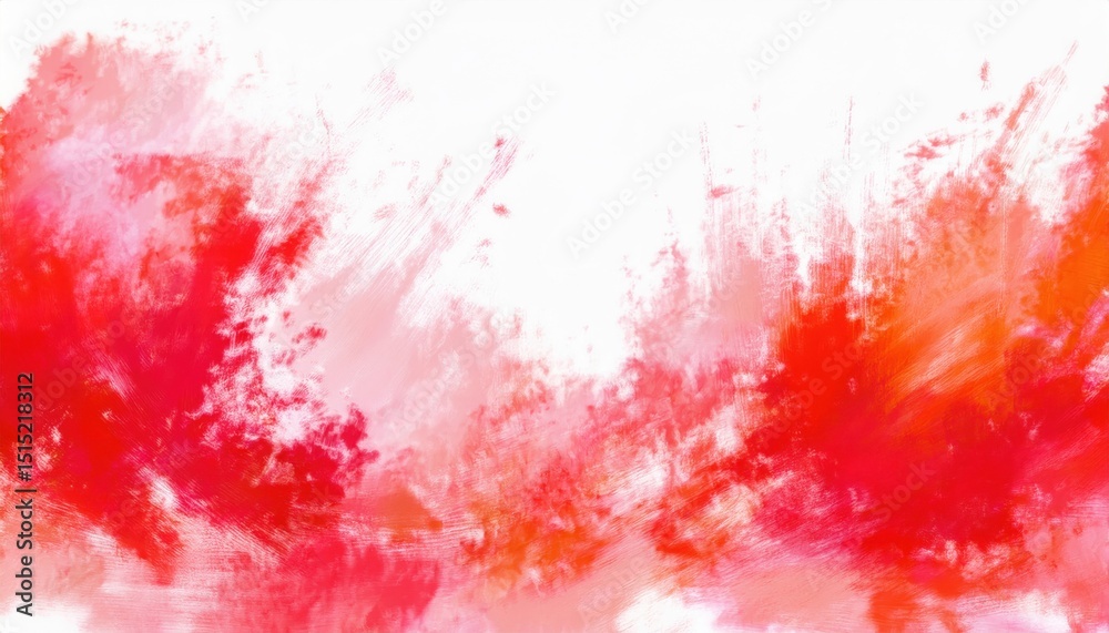 Poster vibrant red and pink watercolor splash background with dynamic brush textures and soft gradients for