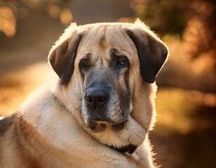 anatolian shepherd dog in natural light with composed demeanor