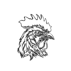 rooster head icon illustration without background