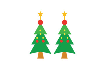 set of christmas trees