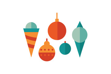 set of christmas balls