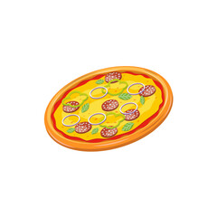 pizza on a white background