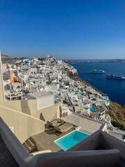 Coastline in Santorini, Greece