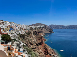 Naklejka premium Coastline in Santorini, Greece