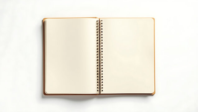 open notebook isolated on white background