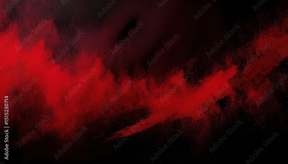 Aufkleber dark red and black abstract textured background with bold brushstroke gradient and subtle canvas grain, ideal for horror theme, grunge design, dramatic poster, or edgy digital branding


