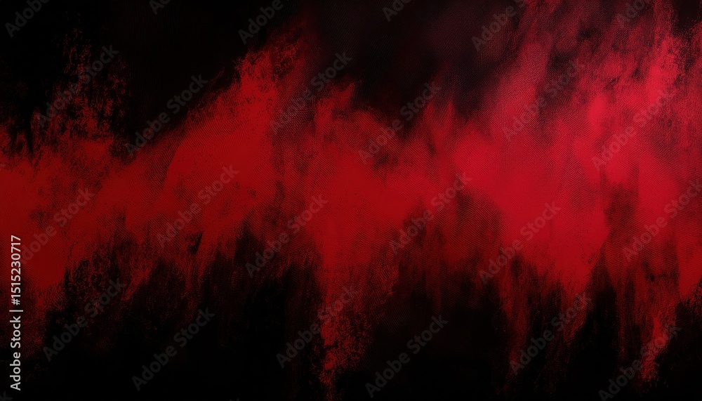 Poster dark red and black abstract textured background with bold brushstroke gradient and subtle canvas grain, ideal for horror theme, grunge design, dramatic poster, or edgy digital branding

