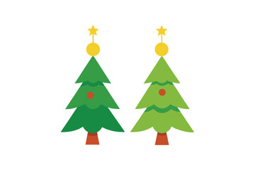 set of christmas tree